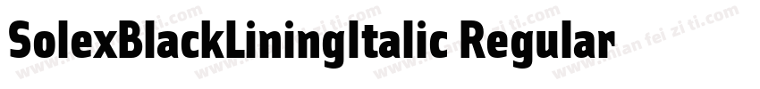 SolexBlackLiningItalic Regular字体转换